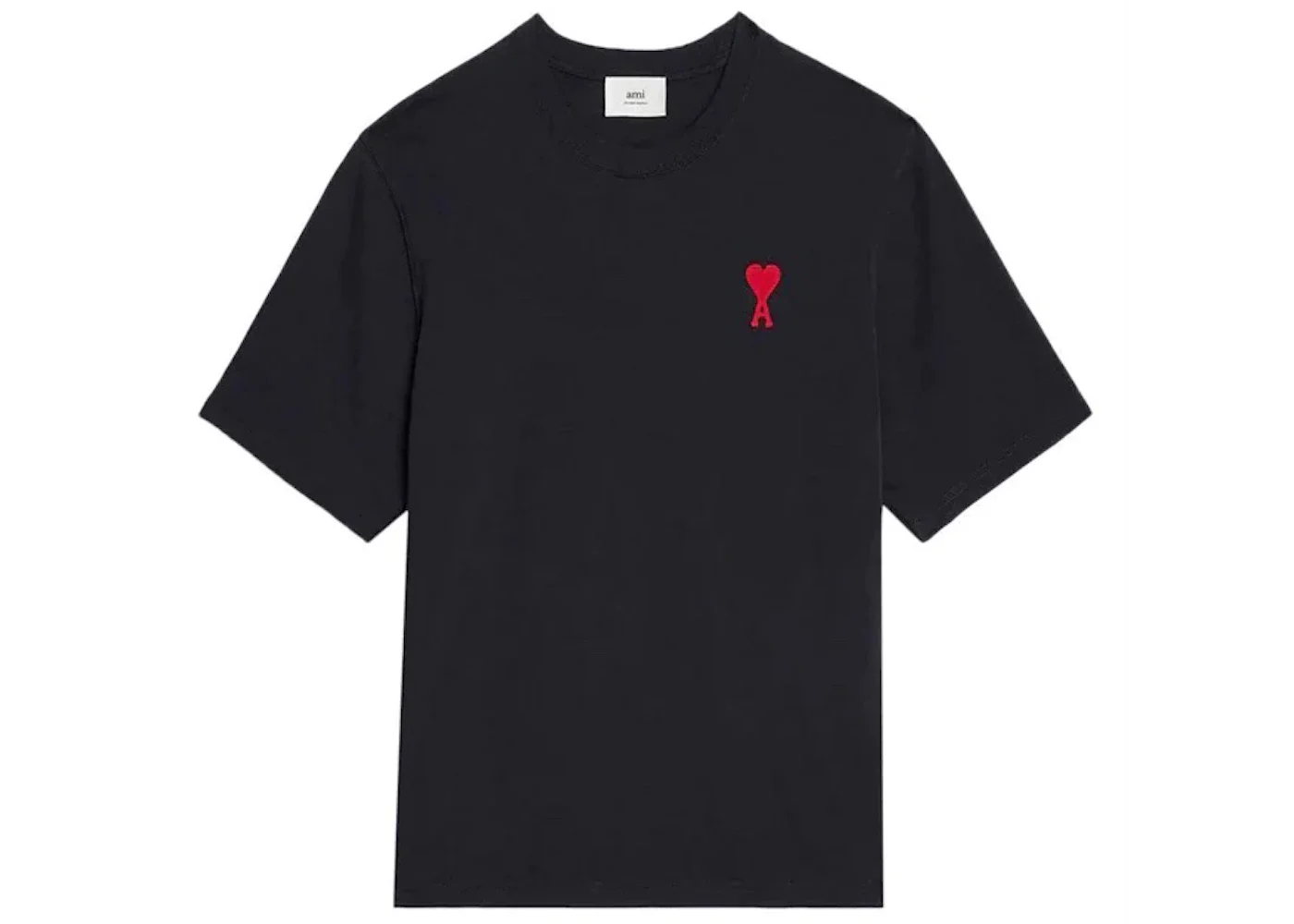 Ami Paris Tonal Ami De Coeur S/S T-shirt Black - 1