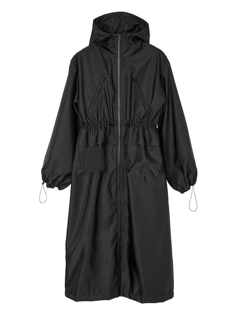 hooded drawstring parka coat 1