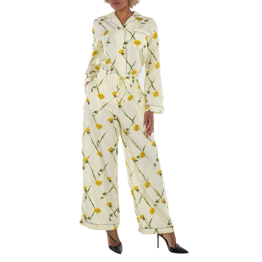 Burberry Dandelion-Print Silk Pyjama Shirt - 6