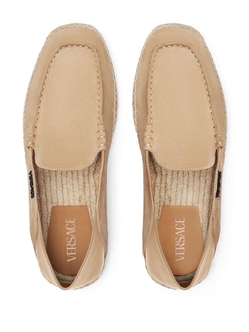 logo-lettering suede espadrilles - 3