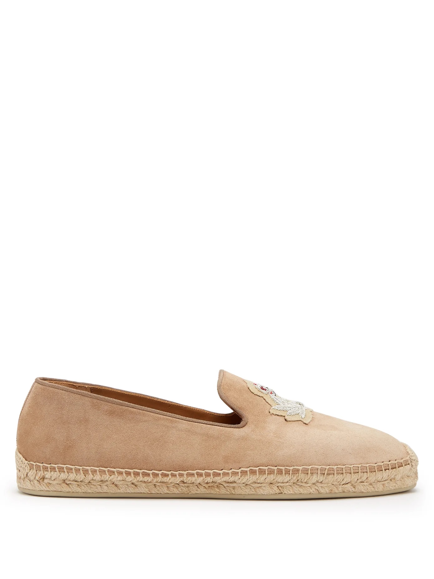 Nanou zardozi-crest nubuck espadrilles - 1