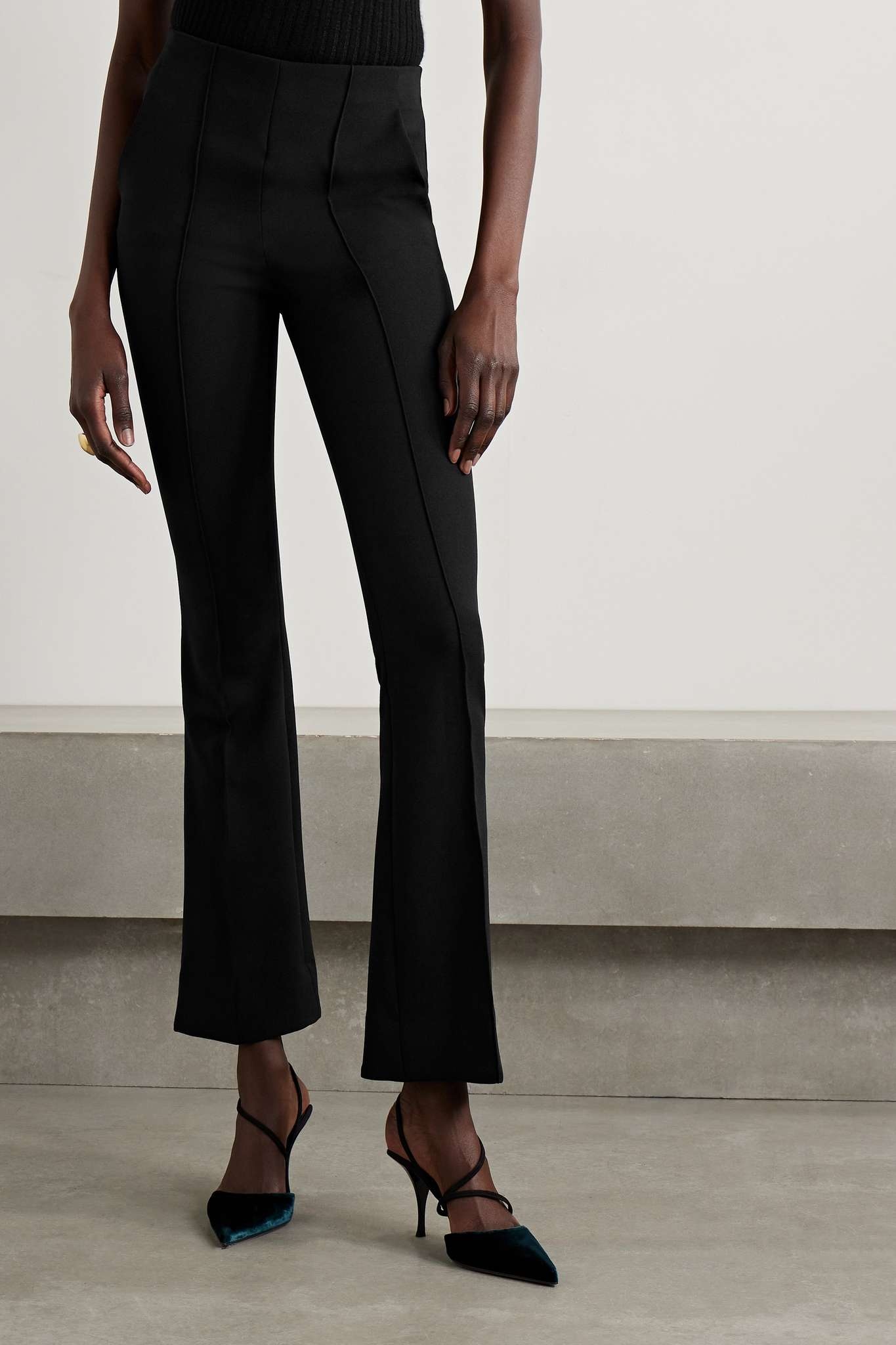 Orion stretch-crepe flared pants - 3