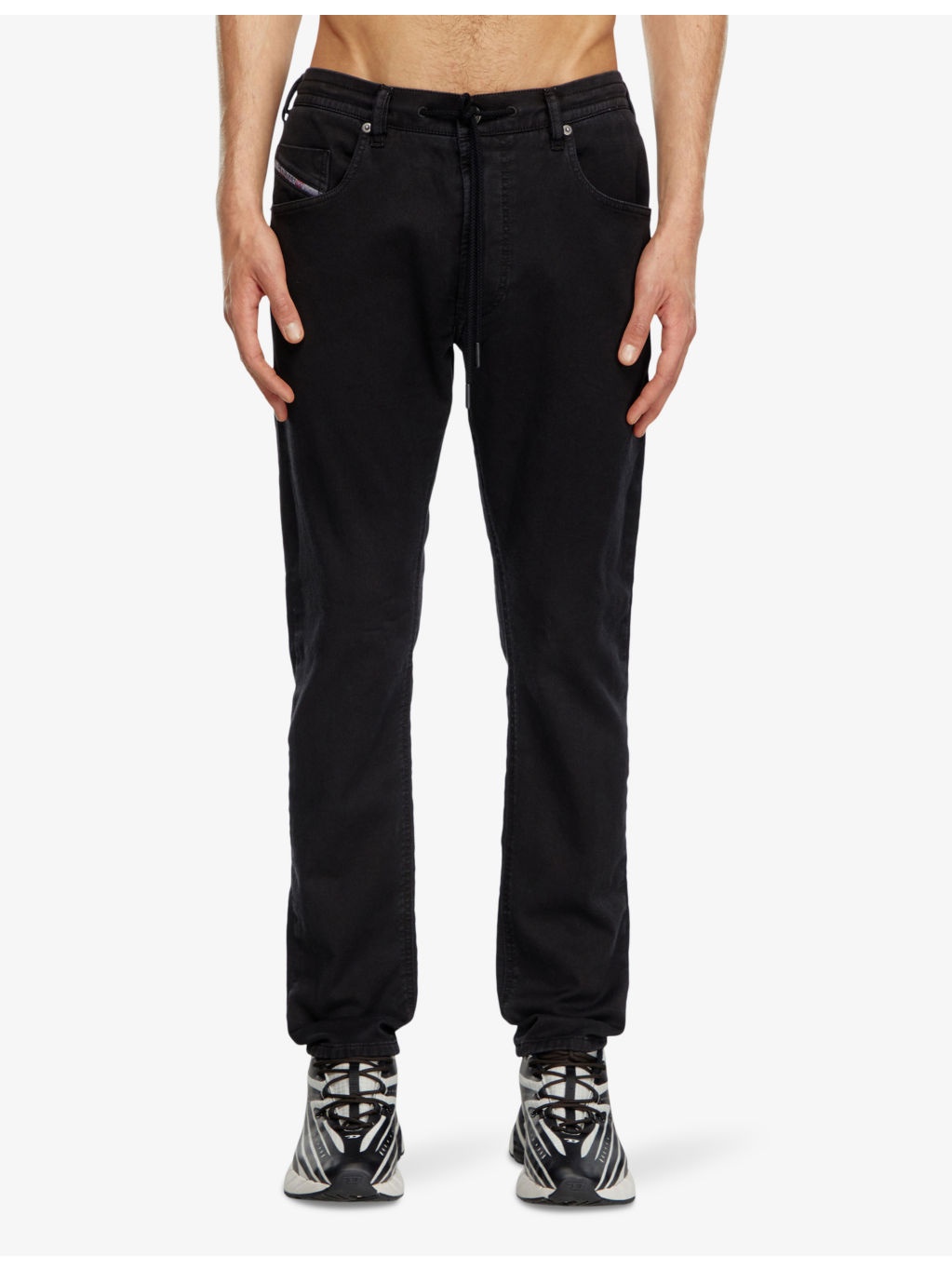 2032 D-Krooley straight-leg tie-waist stretch-denim jeans - 3