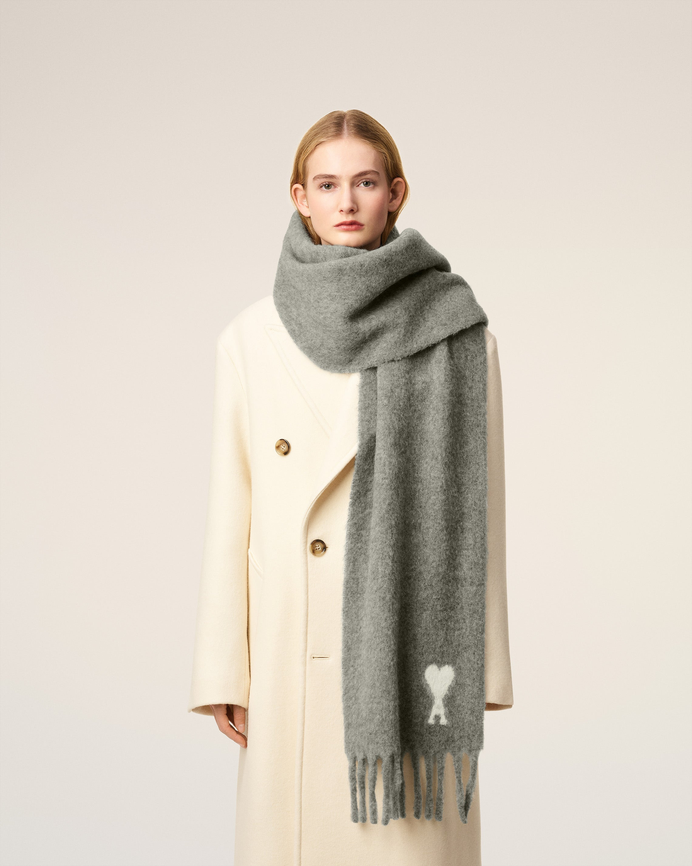 GREY ALPACA  AMI DE COEUR SCARF - 2