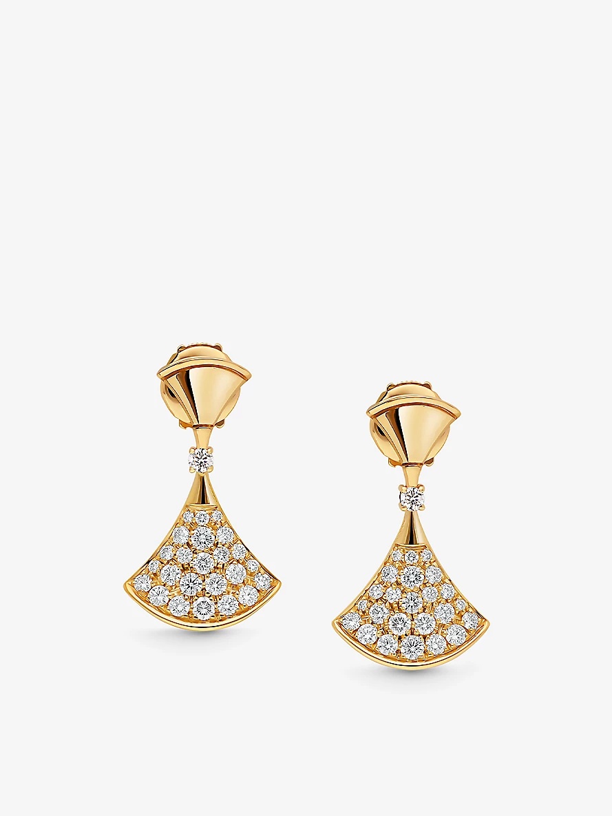 Divas' Dream 18ct yellow-gold and 0.94ct diamond earrings - 1