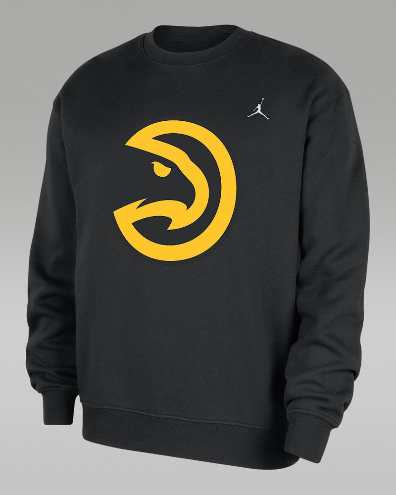 Atlanta Hawks Statement Essentials Men's Jordan NBA Fleece Crew-Neck Sweatshirt 1