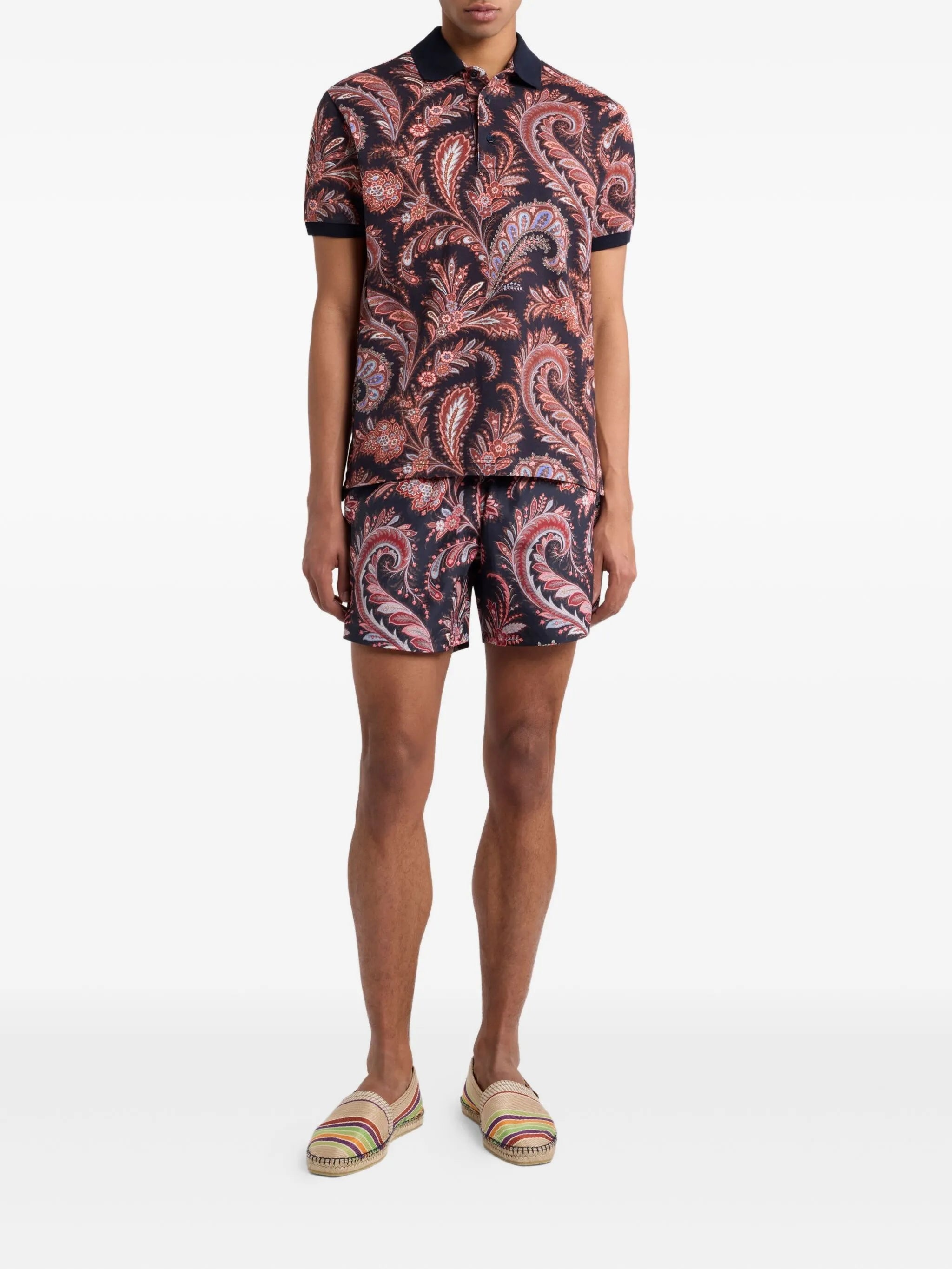 Paisley-print Cotton Polo Shirt - 3