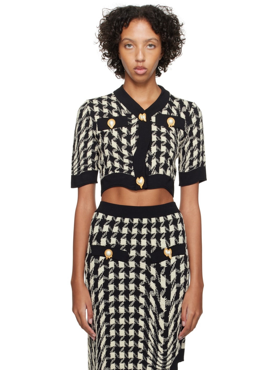 Black & White Morphed Cardigan - 1
