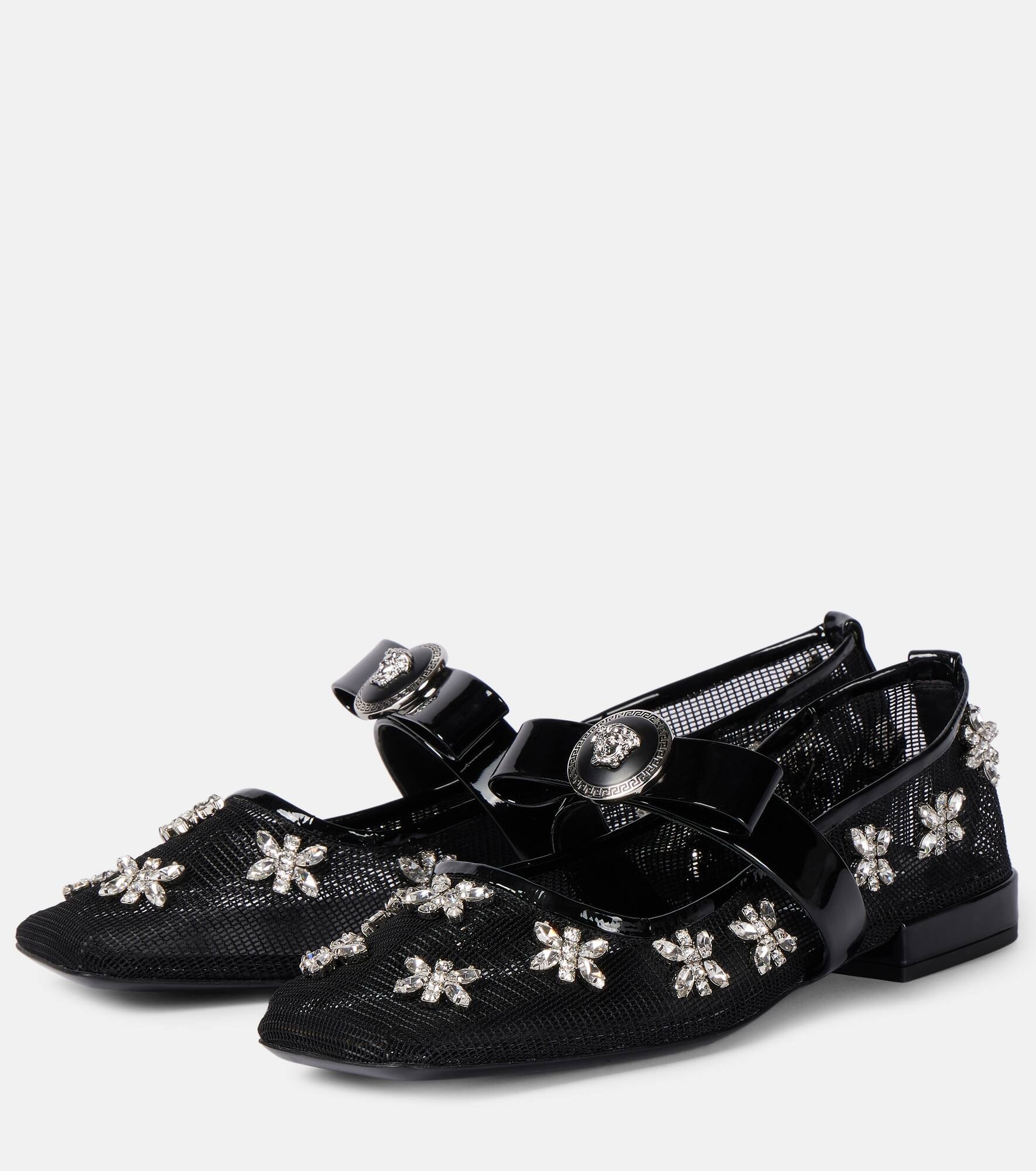 Gianni Ribbon embellished ballet flats - 5