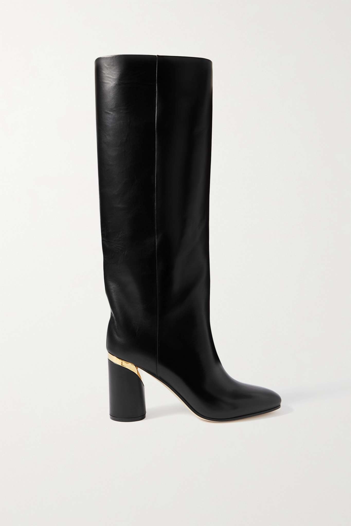 Jayla 85 glossed-leather knee boots - 1