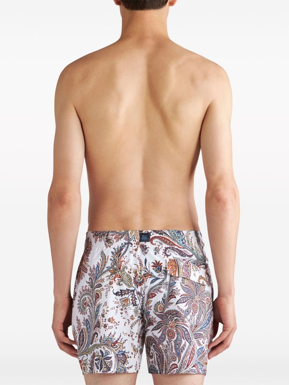 paisley-print drawstring swim shorts - 4