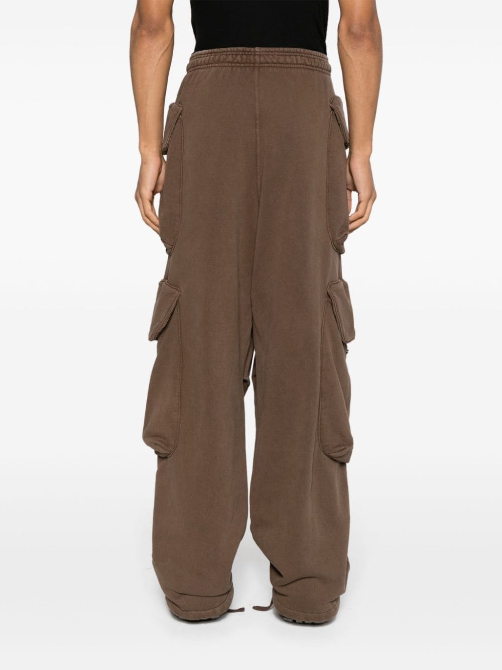 organic-cotton cargo track pants - 5