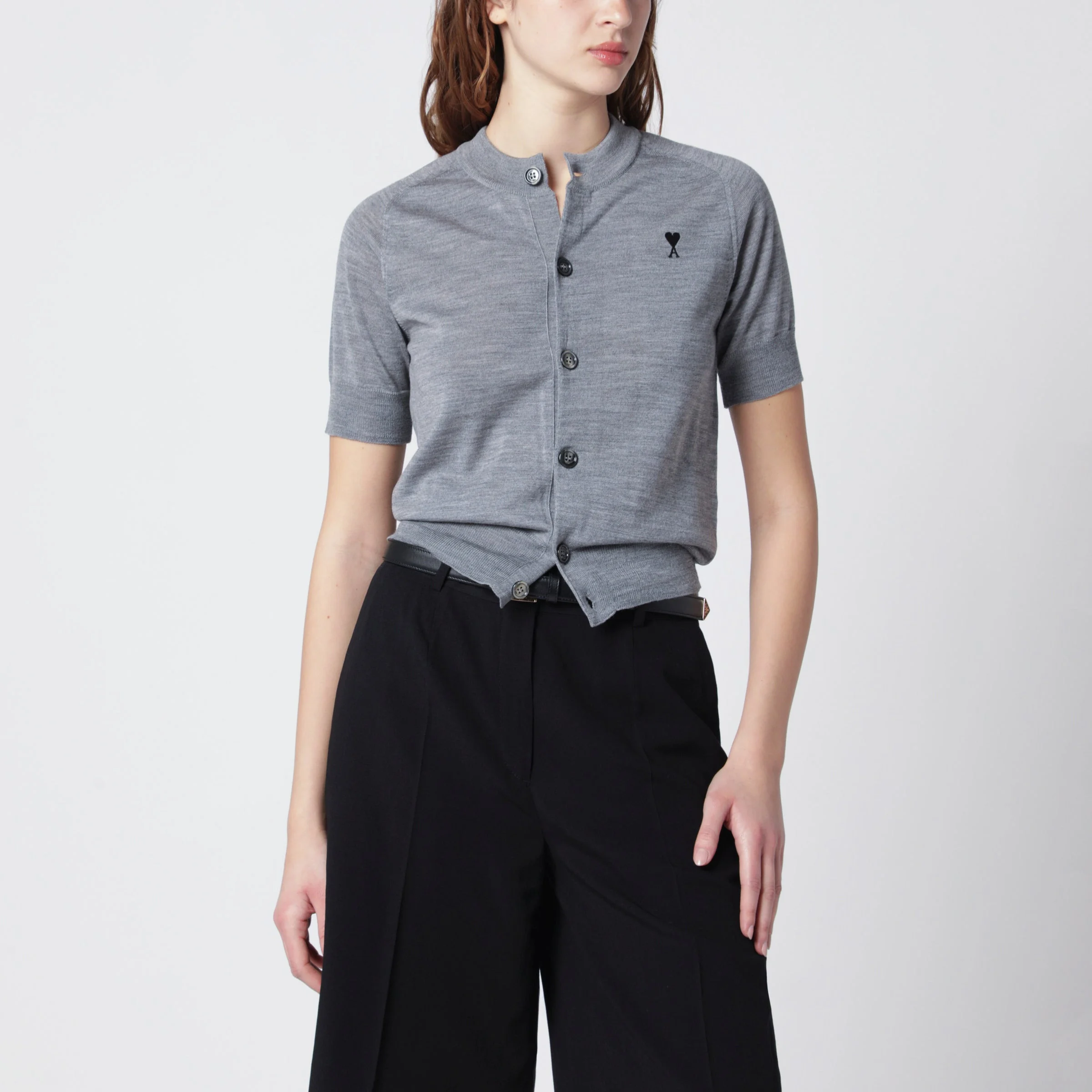 Grey Ami De Coeur wool cardigan - 1