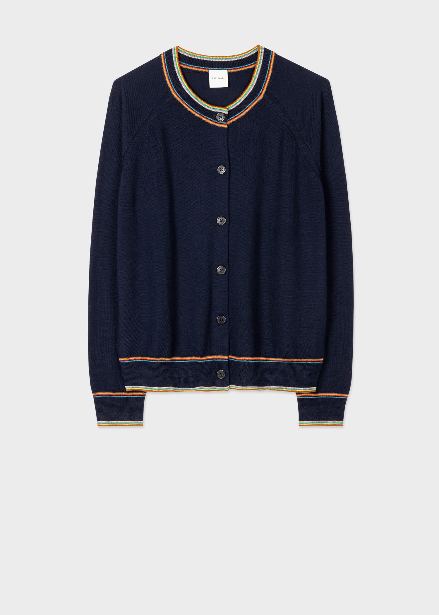 'Signature Stripe' Trim Cardigan - 1