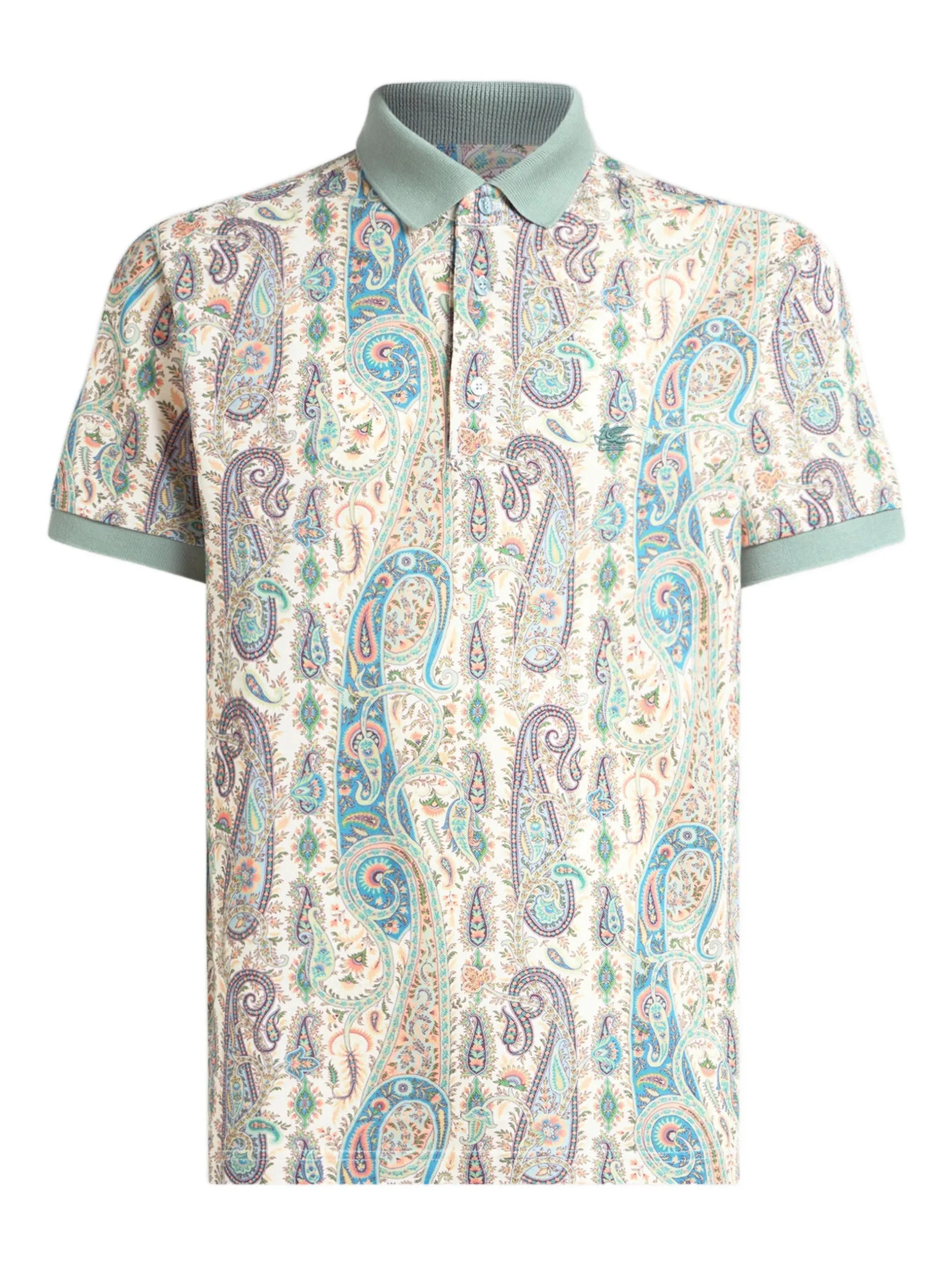 Etro COTTON POLO SHIRT WITH PAISLEY MOTIF - 1