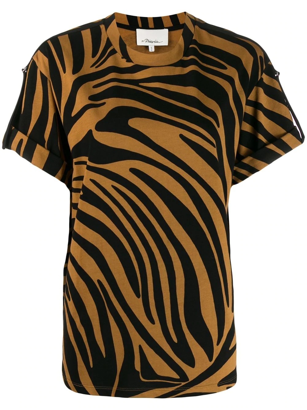 tiger-print T-shirt - 1