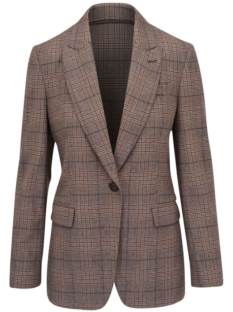 single-breasted checked blazer 1