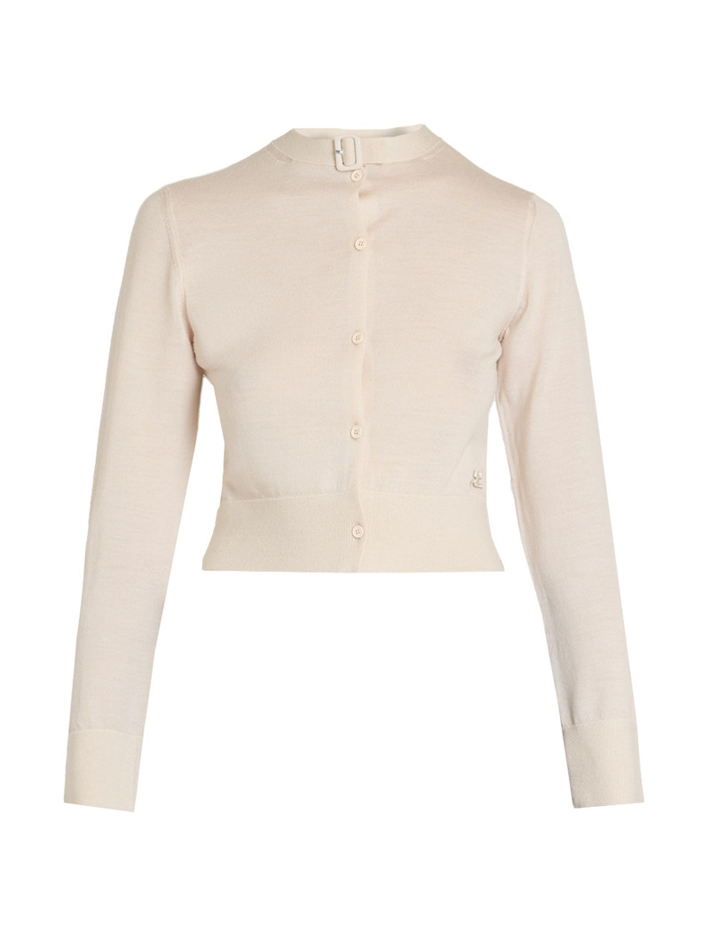 Women's Merino Wool Cardigan - Light Sand 1