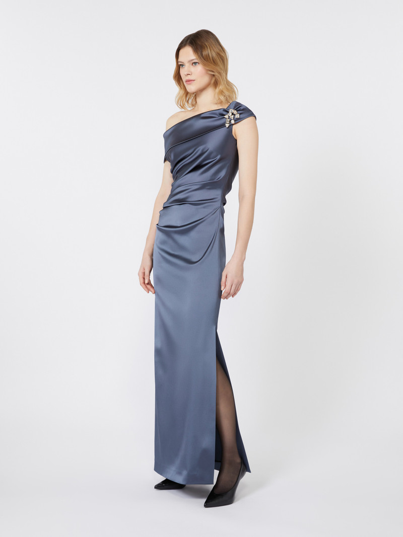 Max Mara OPACO Long stretch satin dress outlook