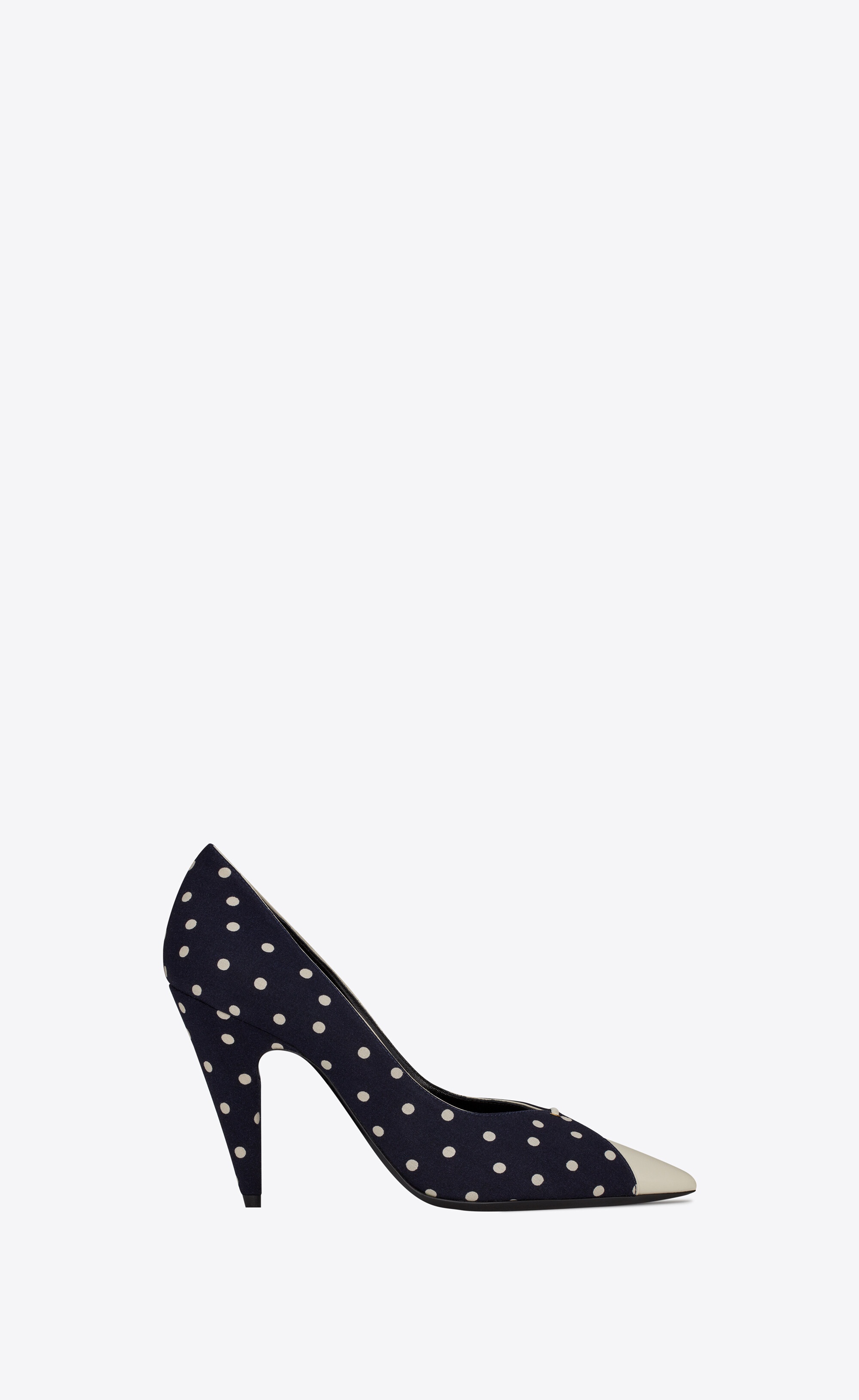 lola pumps in dotted canvas and smooth leather - 1