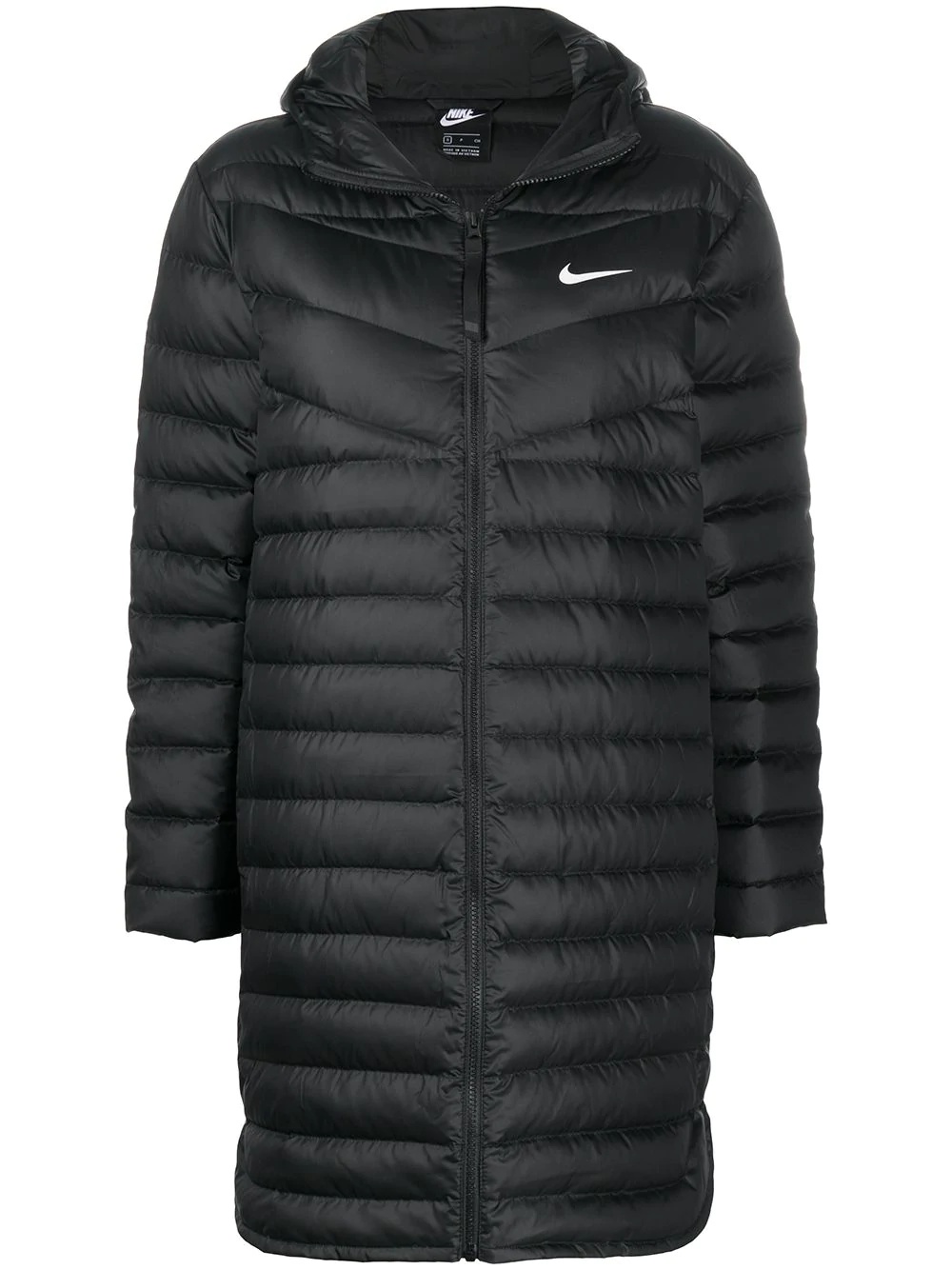 Swoosh logo padded coat - 1