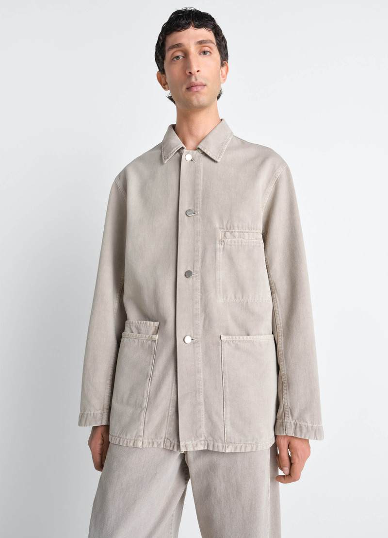 UTILITY OVERSHIRT IN SNOW BROKEN TWILL 7