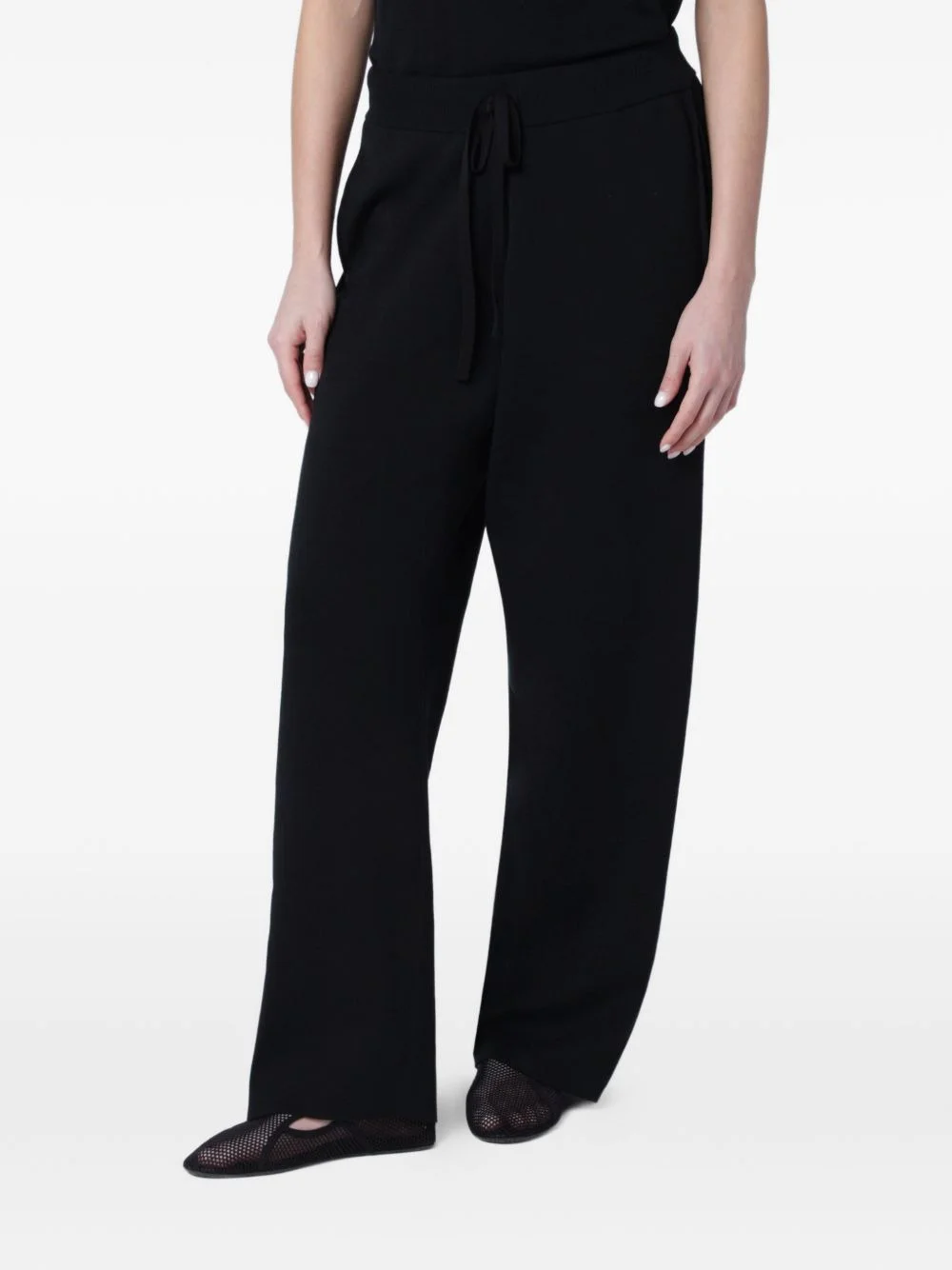 straight-leg knit trousers - 1