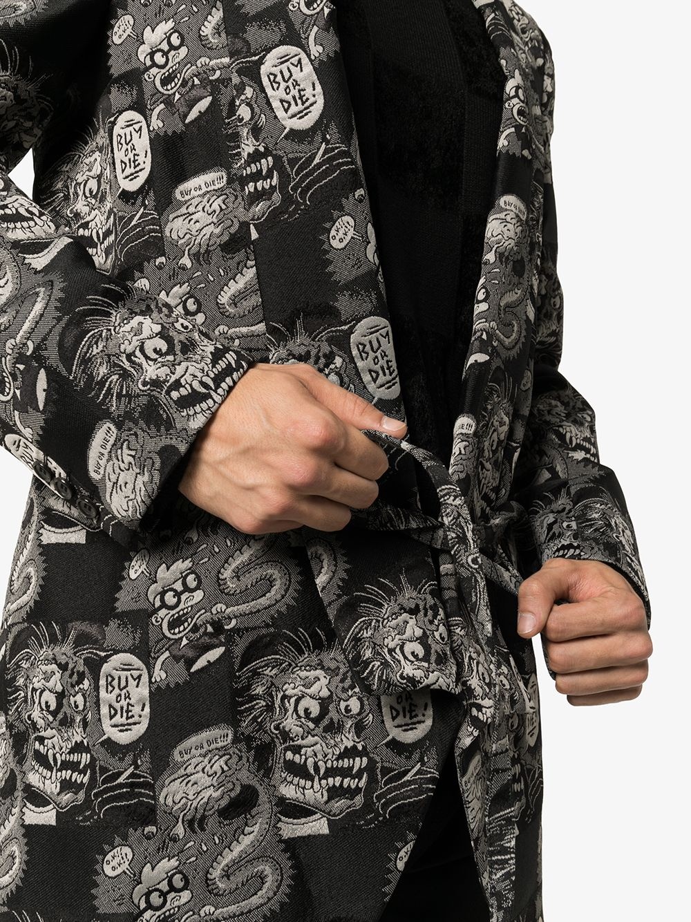 Buy Or Die jacquard blazer - 5