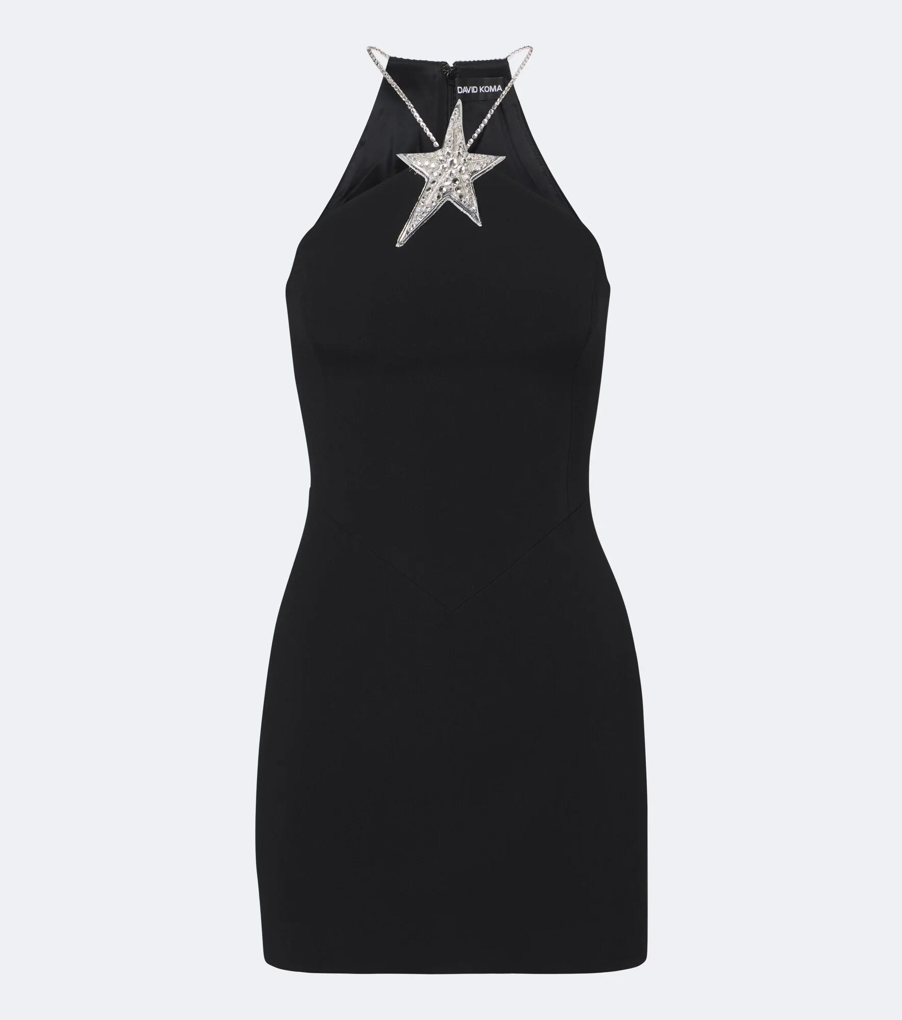 Embellished halterneck minidress - 1