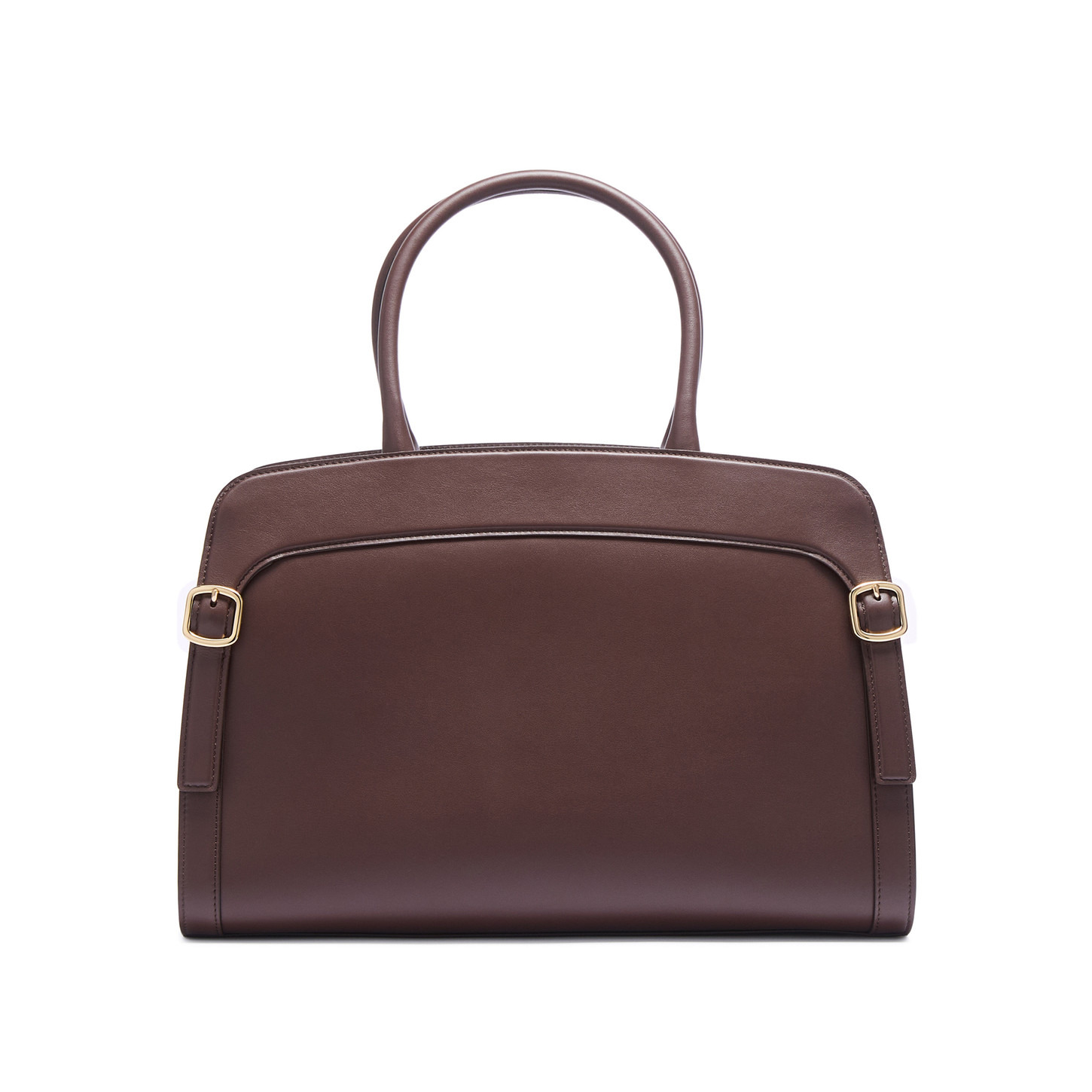 Dark brown leather handbag - 4