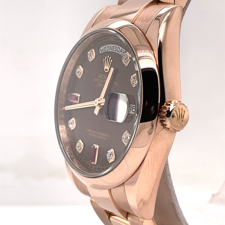 Pre-owned Rolex Day Date Automatic Diamond Men's Watch 118205 CHSRP - 4