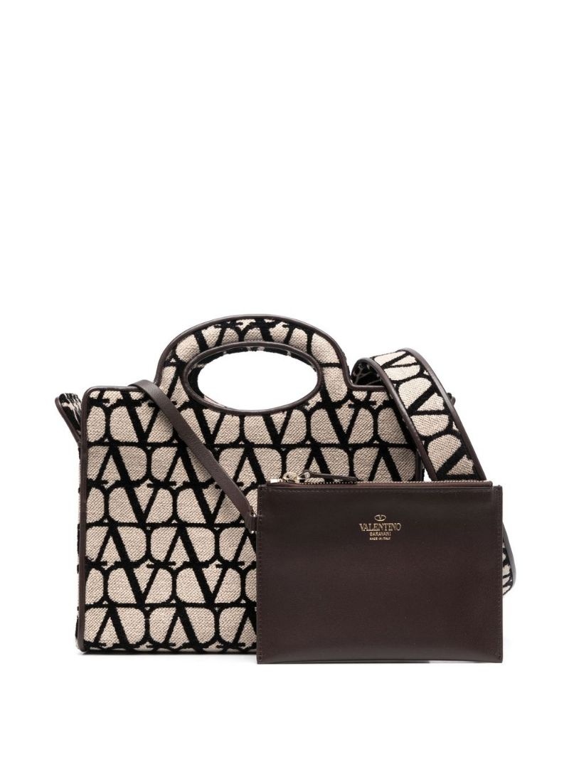 Le Troisième Toile Iconographe leather tote bag - 1