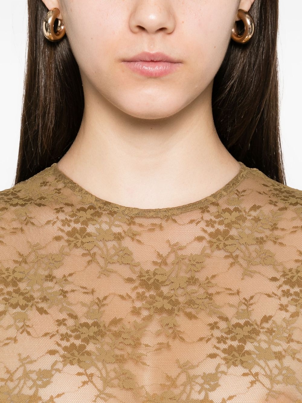sleeveless lace bodysuit - 5