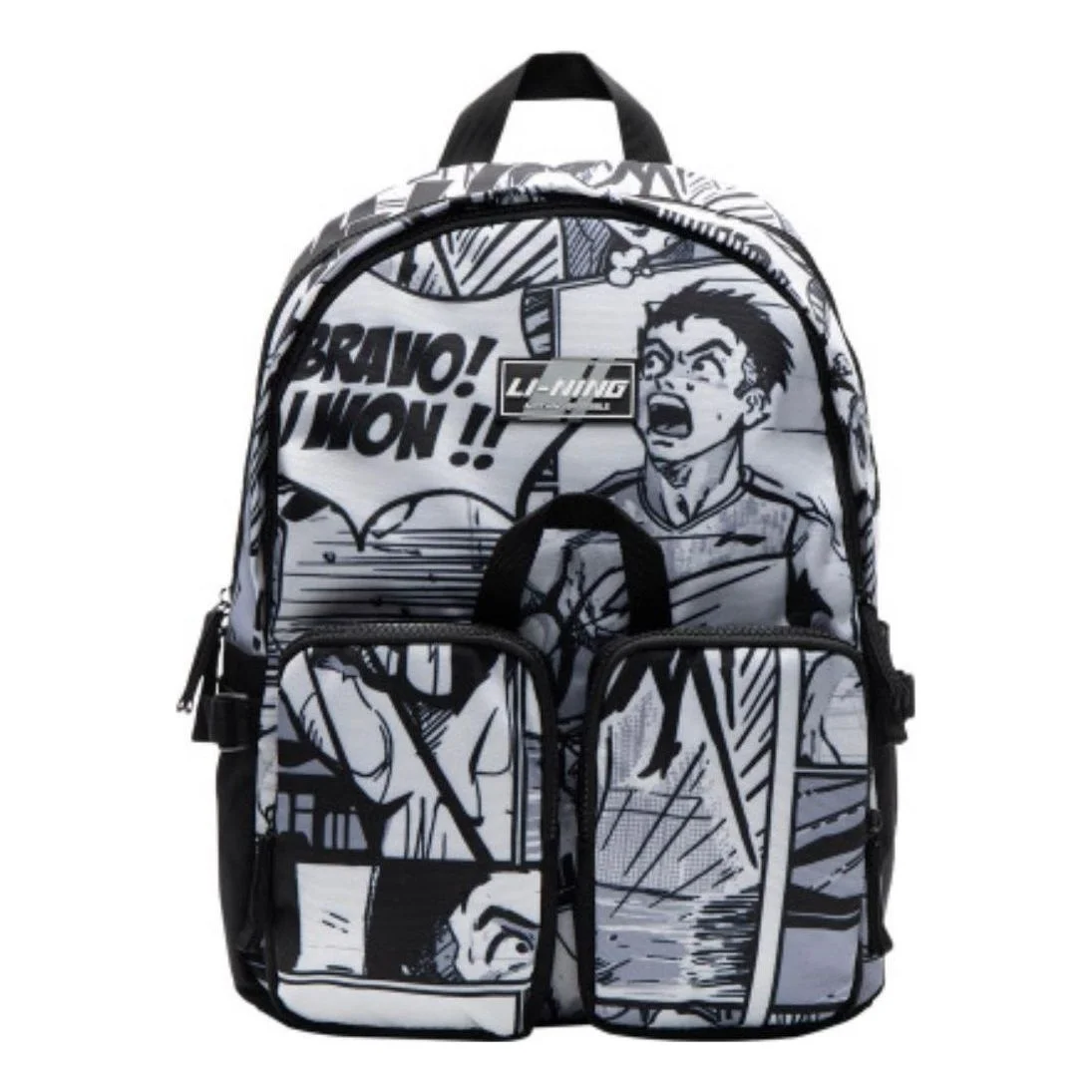 Li-Ning Comic Graphic Backpack 'Black' ABSS253-1 - 1