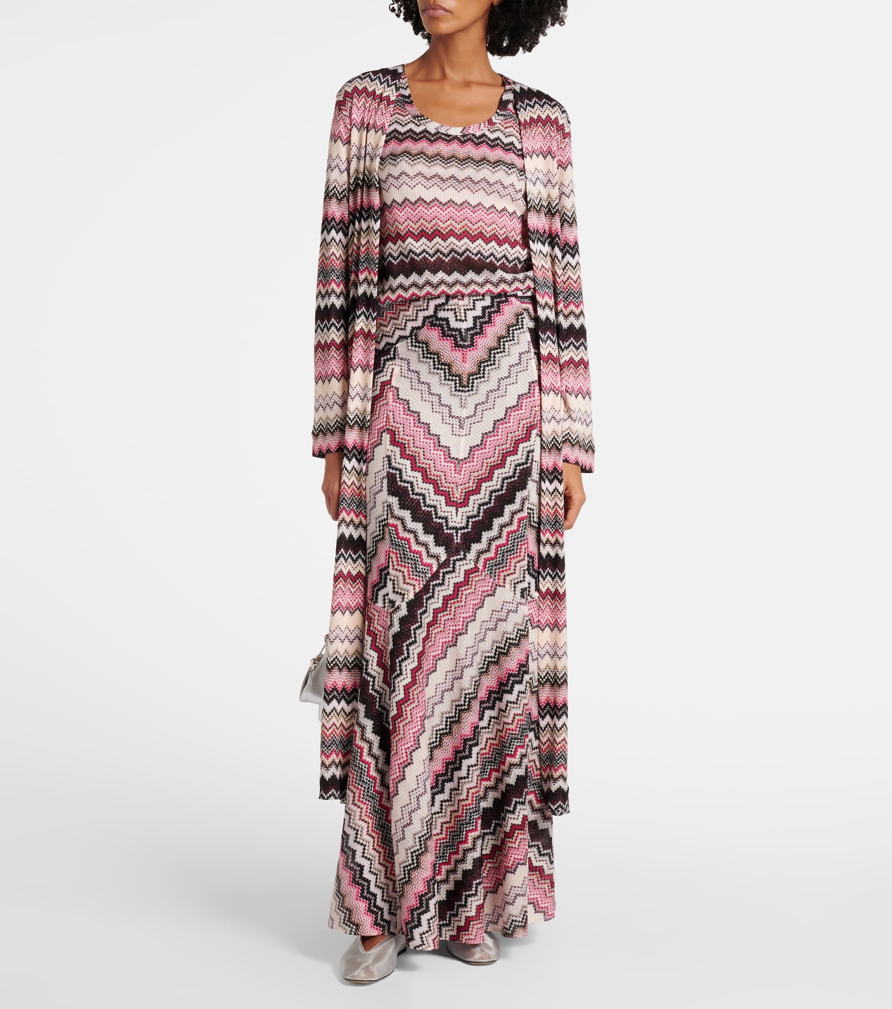 Zig Zag lamé cardigan - 2