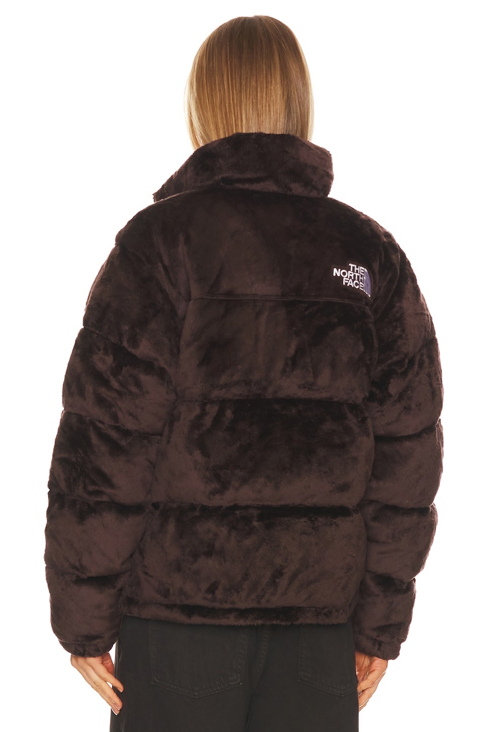 Versa Velour Nuptse In Coal Brown - 4