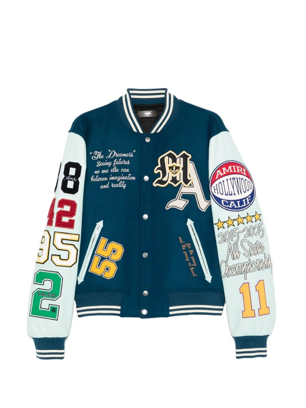 appliqué bomber jacket - 1