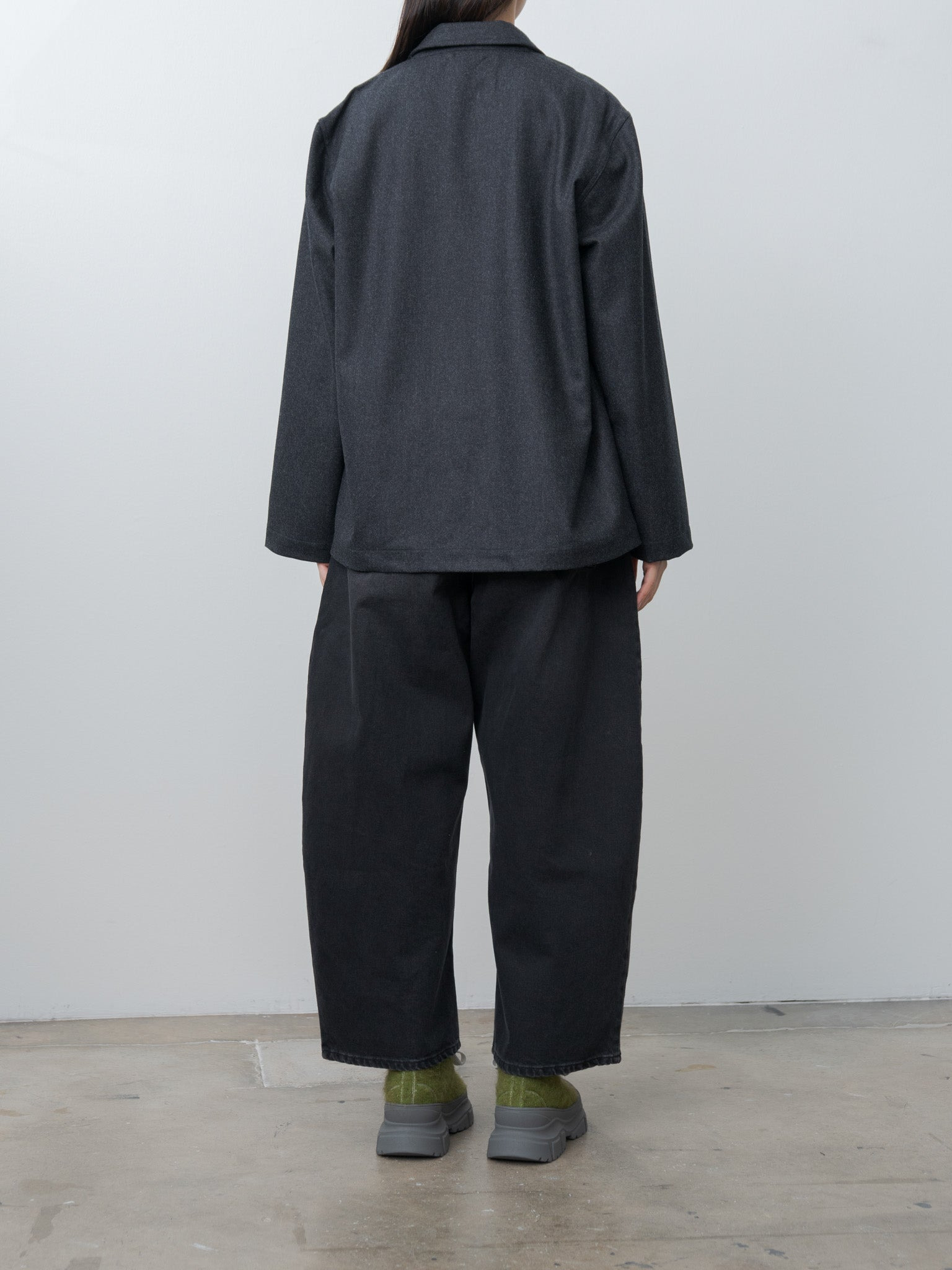 Chalco Wide Crop Pant - Washed Black - 5