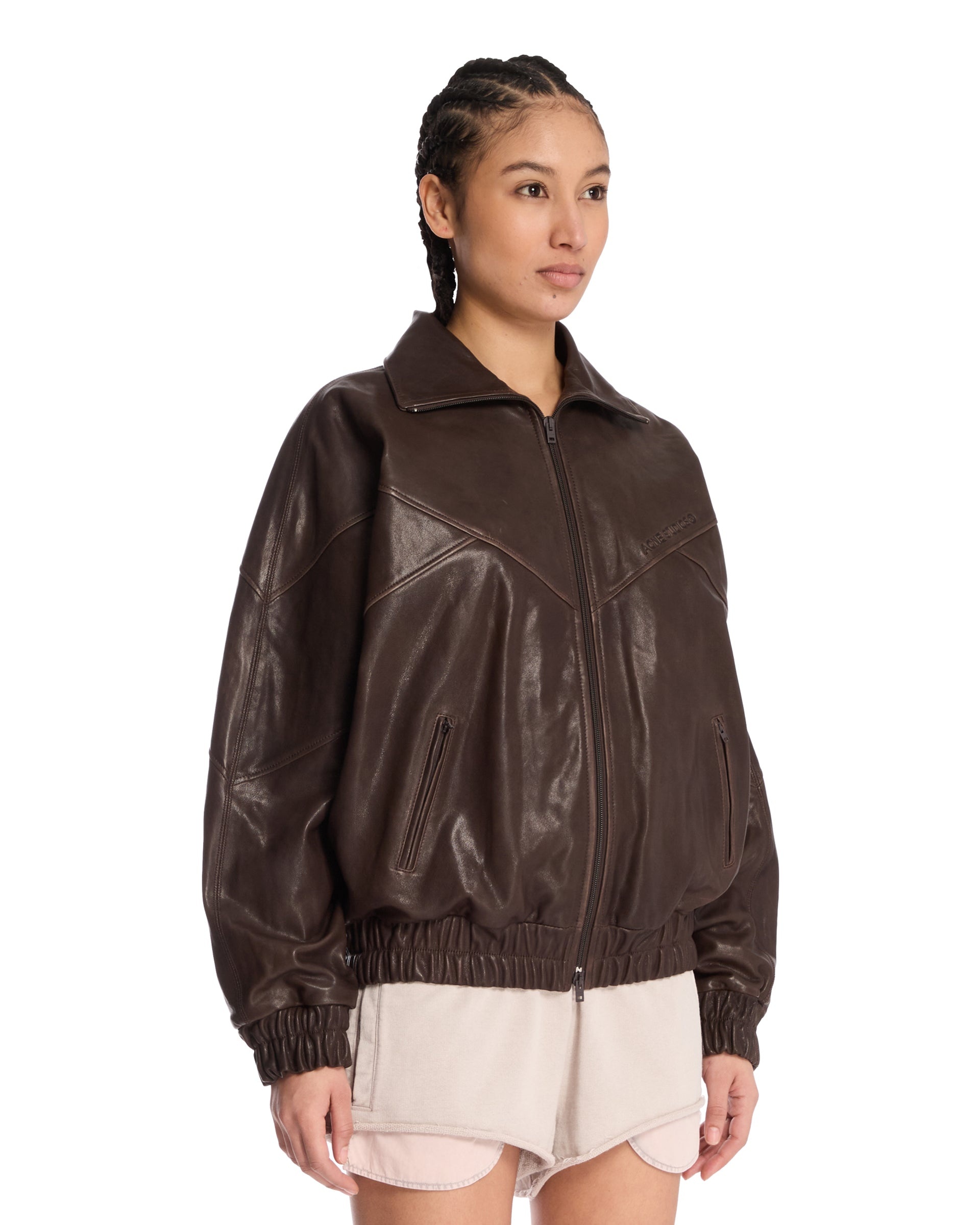 Acne Studios Brown Leather Jacket | antonia | REVERSIBLE