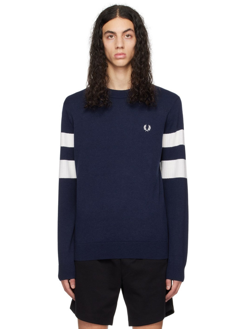Navy Tipped Sweater - 1