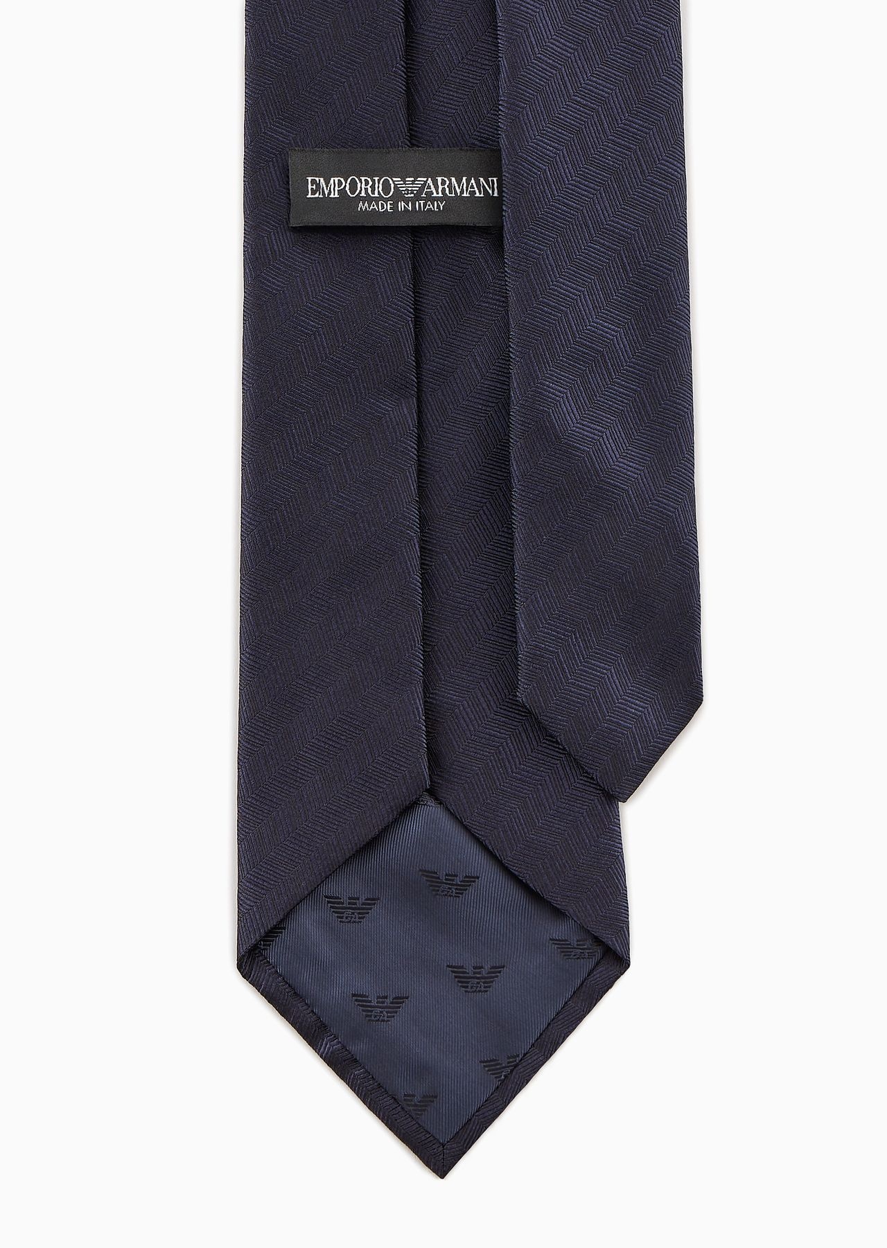 Pure silk chevron jacquard tie - 2