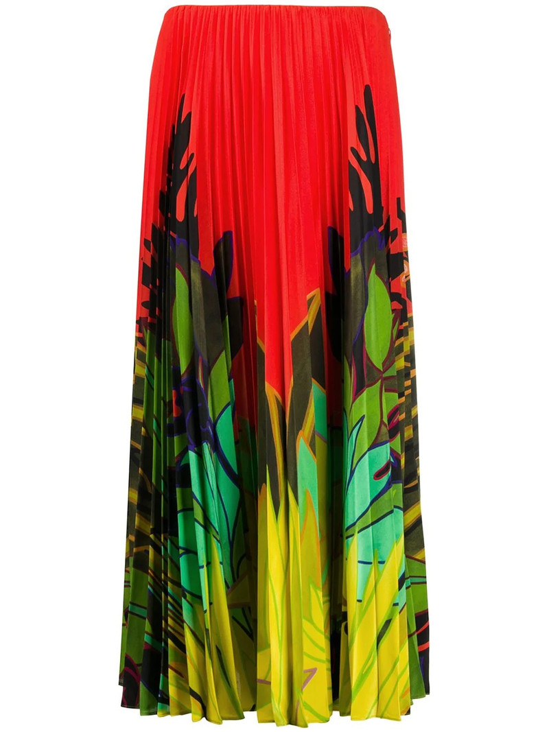 Mirrored Monkeys Forest pleated skirt 1