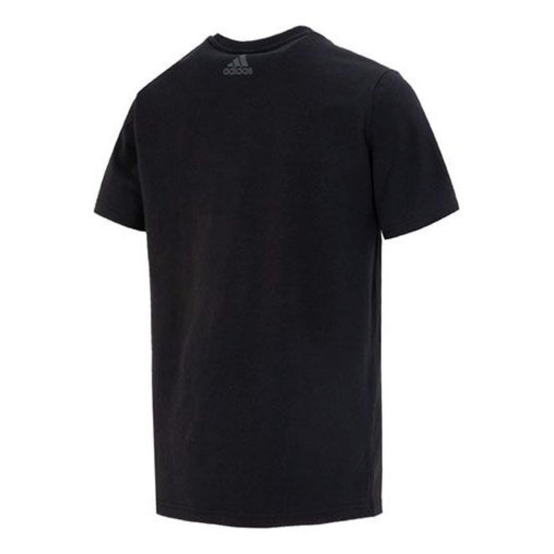 (WMNS) adidas Must Haves Badge of Sport T-Shirt Asia Sizing 'Black White' HY2876 - 2
