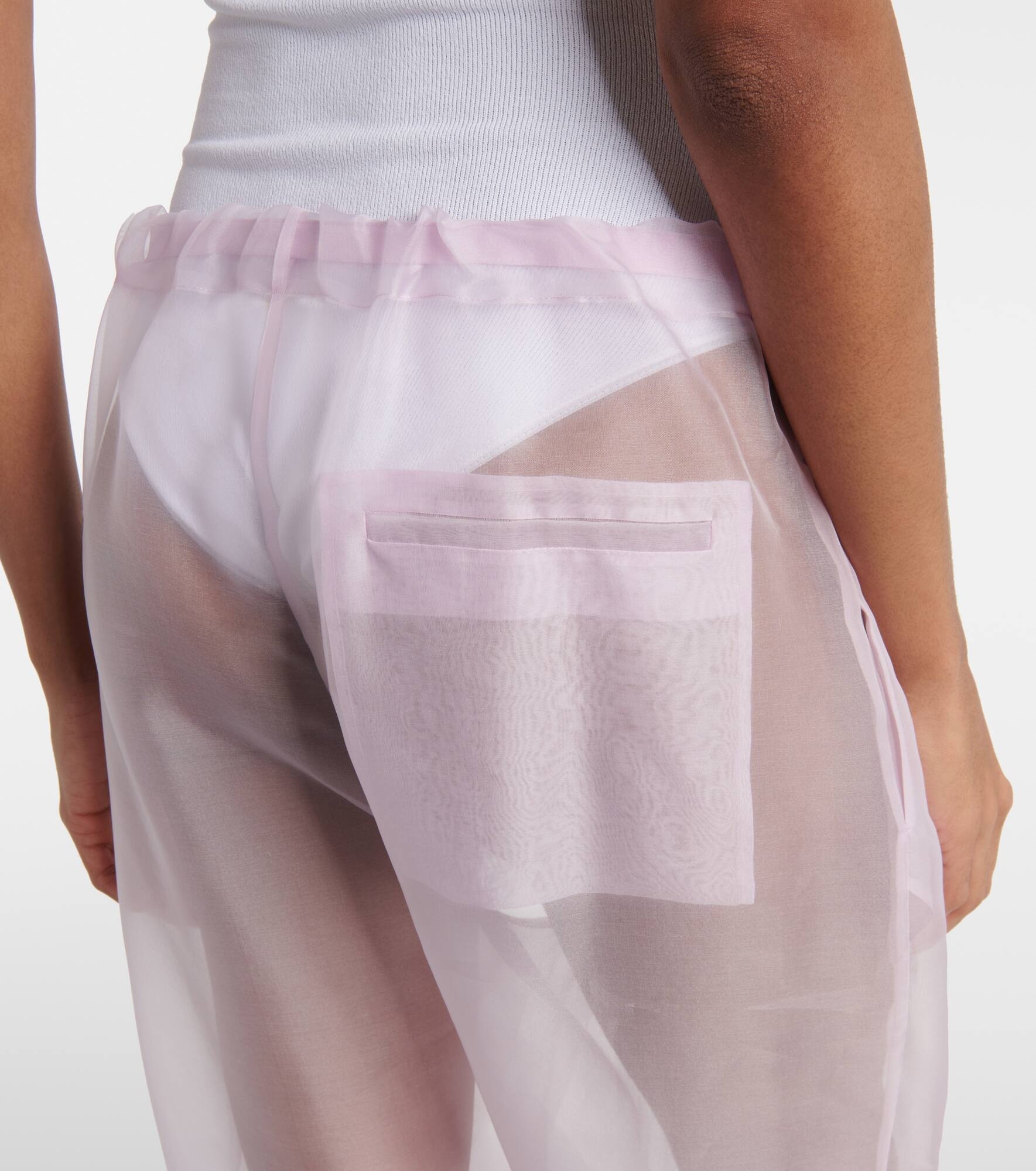 Trenton silk-blend organza wide-leg pants - 5