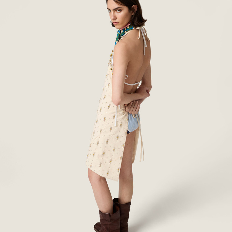 Embellished canvas apron 6