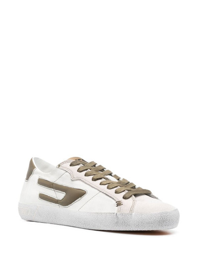 Diesel logo-patch leather sneakers outlook