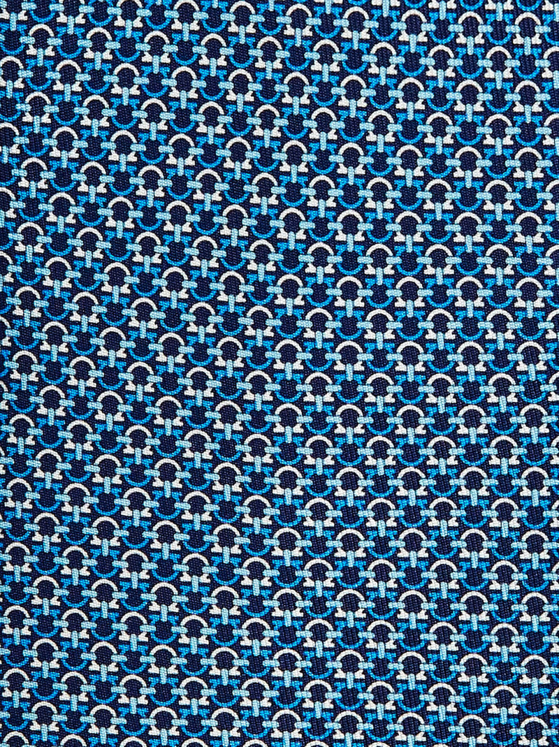 FERRAGAMO Gancini print silk tie outlook