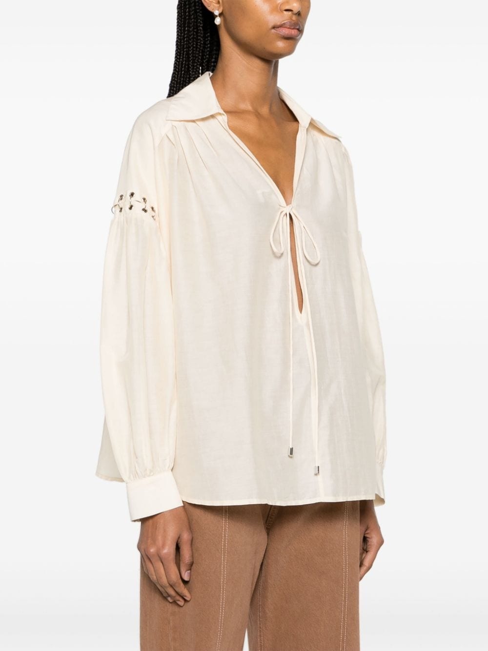 ring-findings detailed poplin tunic - 3