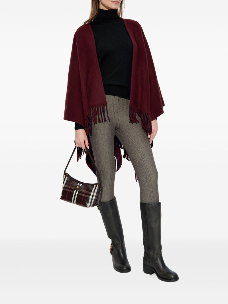Burberry reversible fringed cape outlook