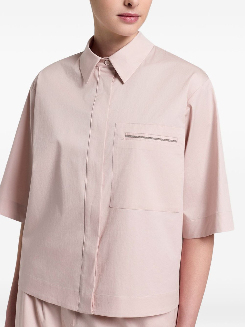 chain-trim short-sleeve shirt 4